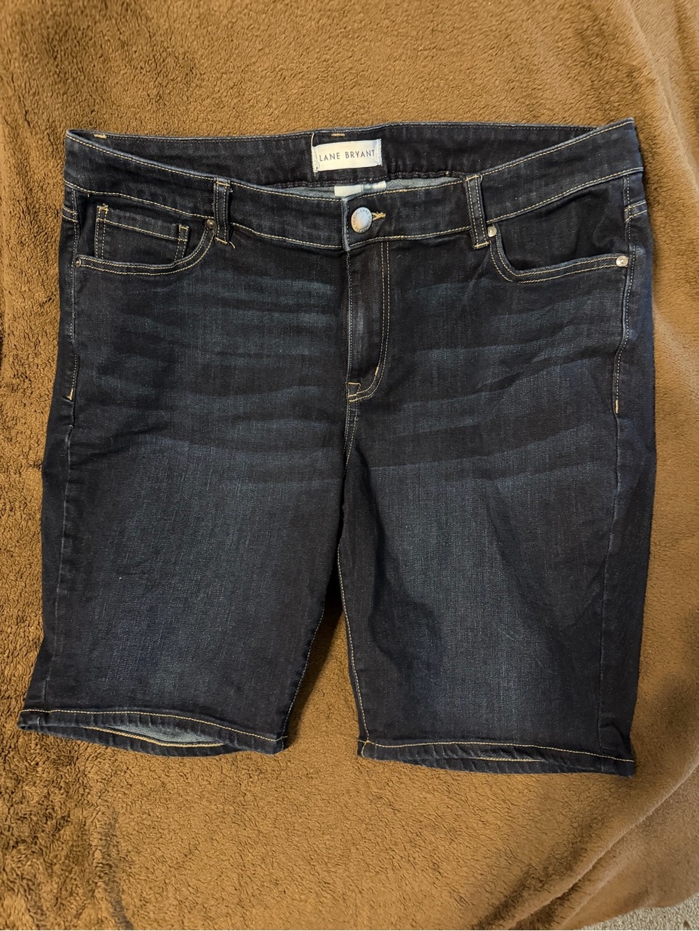Lane Bryant Indigo Stretch Denim Bermuda Shorts